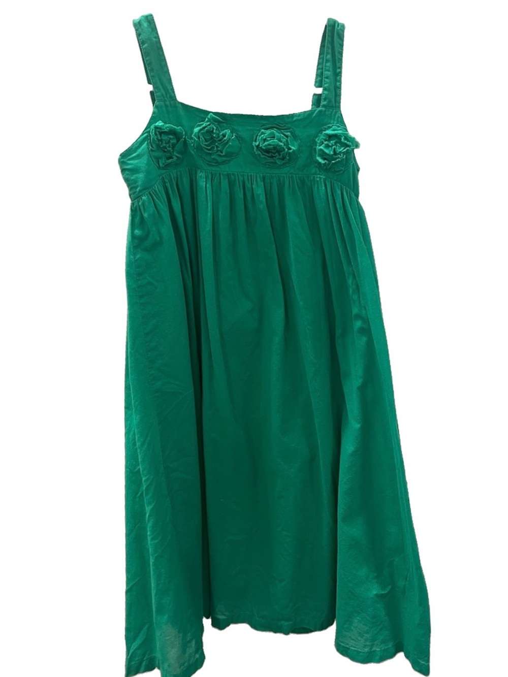 Mini Boden Green Floral Applique Sundress - 9/10